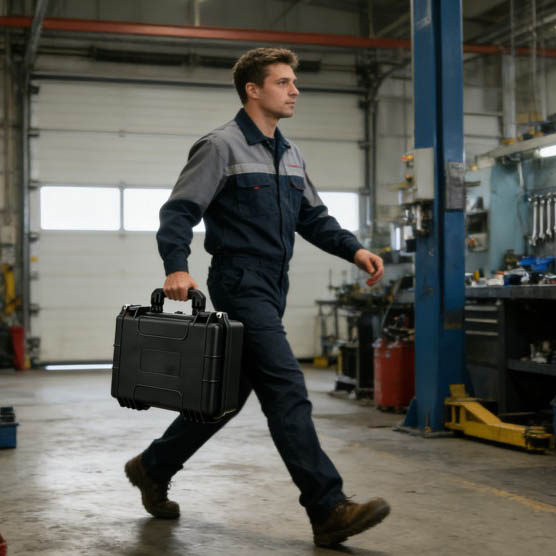 プラスチック製機器輸送ケース